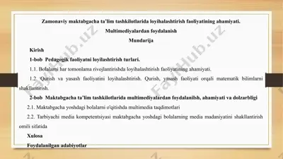 zamonaviy maktabgacha ta’lim tashkilotlarida loyihalashtirish faoliyatining ahamiyati — PPTX