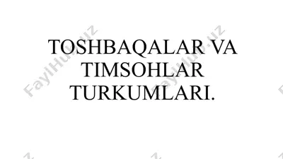 toshbaqalar va timsohlar turkumlari — PPTX