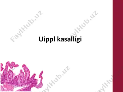 whipple kasalligi — PPTX