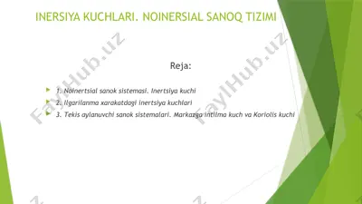 inersiya kuchlari. noinersial sanoq tizimi — PPTX