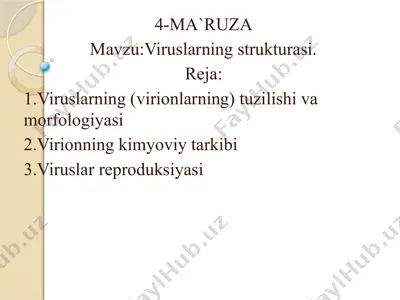 viruslarning strukturasi — PPTX