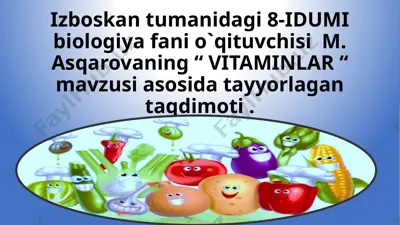 vitaminlar taqdimoti — PPTX