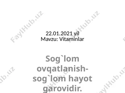 vitaminlar — PPTX