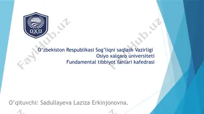 xirurgiya qabul bo’limi tuzilmasi va vazifalari — PPTX