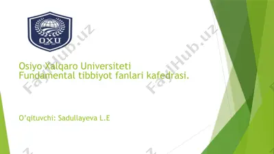 xirurgiya bo’limi tuzilishi va vazifalari — PPTX