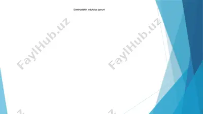 elektrostatik induksiya qonuni — PPTX