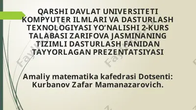 kompilyator va uning tasnifi — PPTX