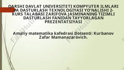 kompilyatsiya fazalari — PPTX