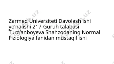 buyrak bosimi fiziologiyasi — PPTX
