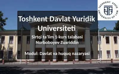 ombudsmanning amaldagi nizomi bo’yicha vazifa va vakolatlari — PPTX