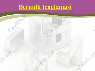 bernulli tenglamasi — PPTX