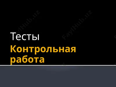 kontrol ishi — PPTX