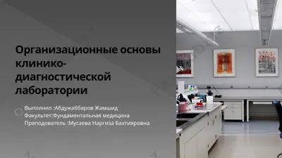 организационные основы клинико-диагностической лаборатории — PPTX