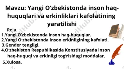 yangi oʻzbekistonda inson huquqlari va erkinliklar kafolatining yaratilishi — PDF