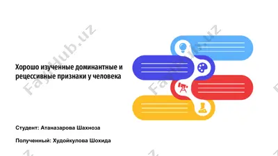 хорошо изученные доминантные и рецессивные признаки у человека — PPTX