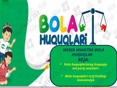 media muhitda bola huquqlar — PPTX