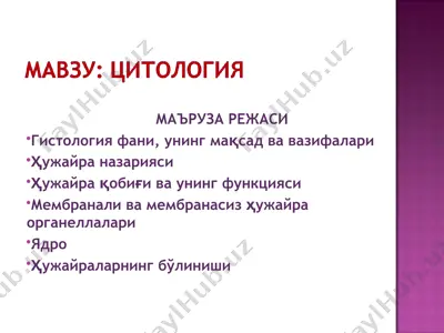 гистология фани — PPT