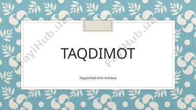 mustaqillik yillarida davlat boshqaruvi tizimida amalga oshirilgan islohotlar. — PPTX