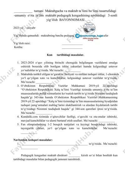 maktabning navbatdagi shartnomasi — DOCX