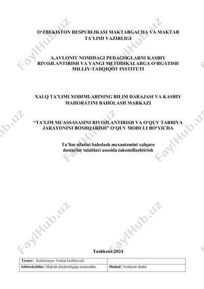 a.avloniy nomidagi pedagoglarni kasbiy rivojlantirish va yangi metodikalarga o‘rgatish milliy-tadqiqot instituti — DOCX