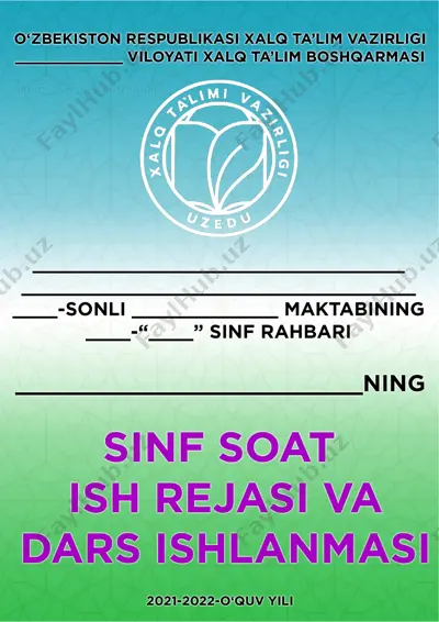 sinf rahbarining vazifalari va funksiyalari — DOCX