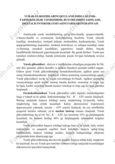 yurak glikozidlari — DOCX
