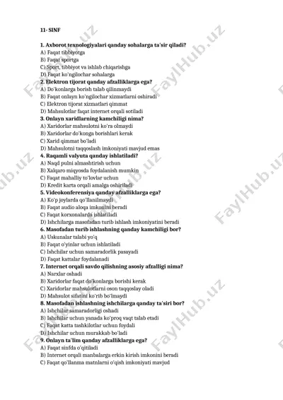 elektron tijorat va axborot texnologiyalari — DOCX