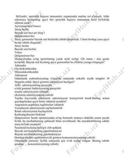 spetsifek hujayra immuniteti — DOCX