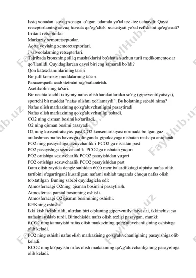 tajribalar va natijalar to'plami — DOCX
