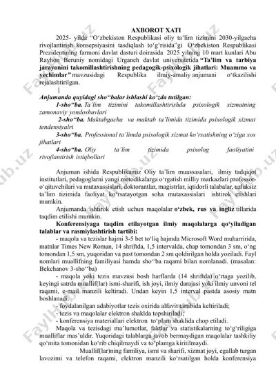 ta'lim va tarbiya jarayonini takomillashtirishning pedagogik-psixologik jihatlari: muammo va yechimlar — DOCX