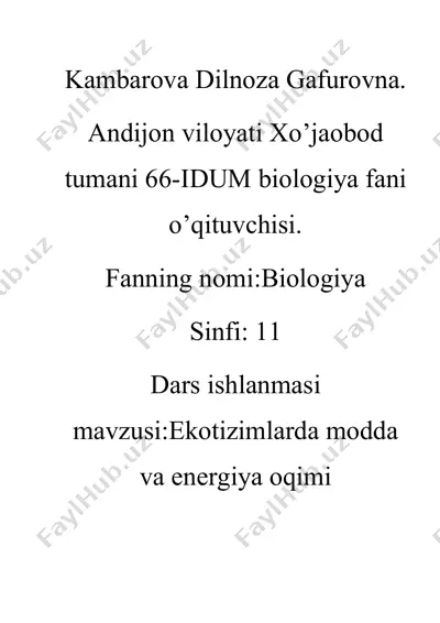 biologiya dars ishlanmasi — DOCX