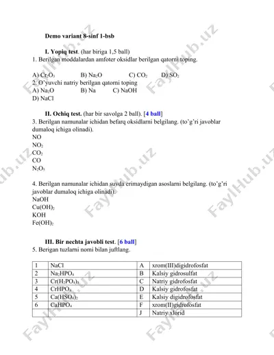 demo variant 8-sinf 1-bsb — DOCX
