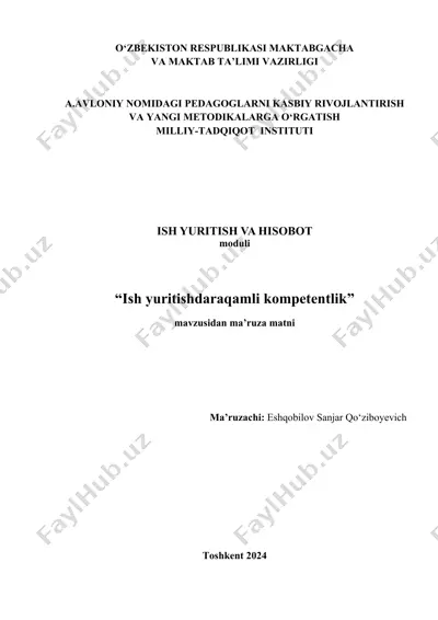 ish yuritish va hisobot moduli — DOCX