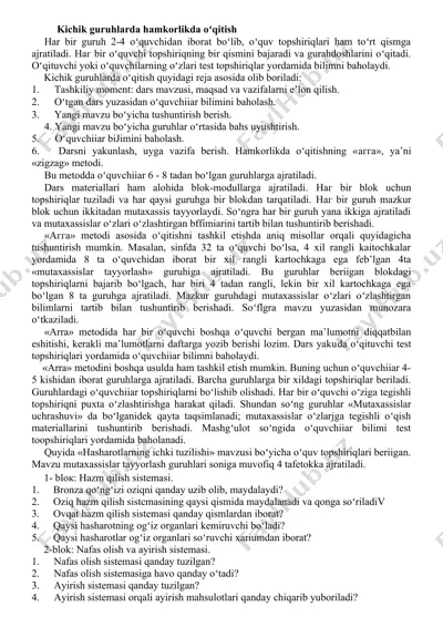kichik guruhlarda hamkorlikda oʻqitish — DOCX