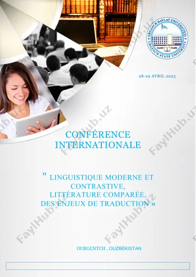 conférence internationale sur la linguistique moderne et contrastive, littérature comparée, des enjeux de traduction — DOCX