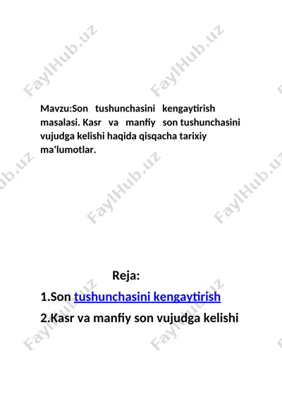 son tushunchasini kengaytirish masalasi — DOCX