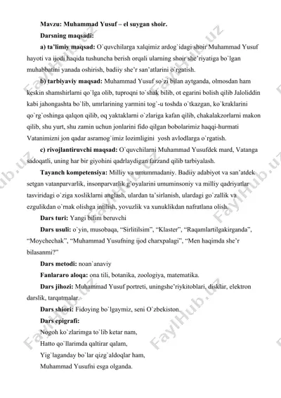muhammad yusuf – el suygan shoir — DOCX