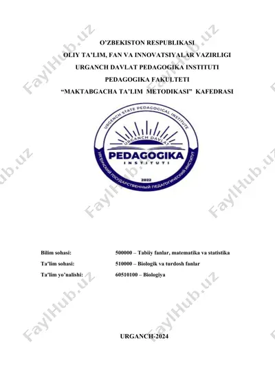 o'adam anatomiyasi fanidan o'quv uslubiy majmua — DOCX