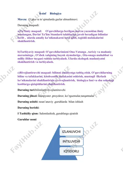o`pka va to`qimalarda gazlar almashinuvi — DOCX