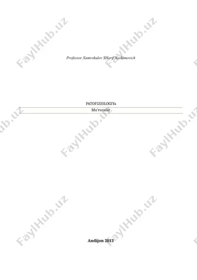 patofiziologiya — DOCX