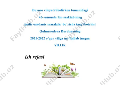 yillik "kelishildi" "tasdiqlayman" — DOCX