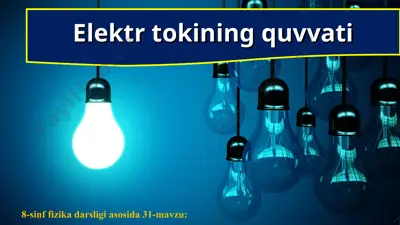 elektr tokining quvvati 8 - sinf — PPT