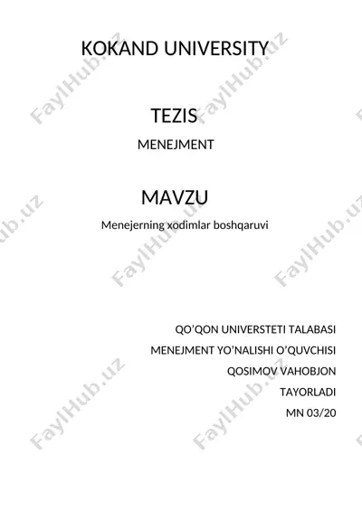 menejment tezisi — DOCX