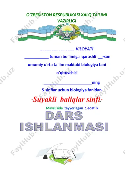 "suyakli baliqlar sinfi" — DOCX