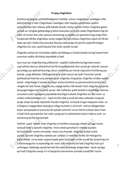 to’qay chigirtkasi — DOCX