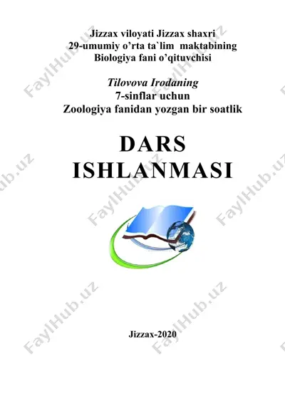 biologiya darsi "xivchinlilar sinfi" — DOCX