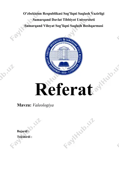 valeologiya referati — DOCX
