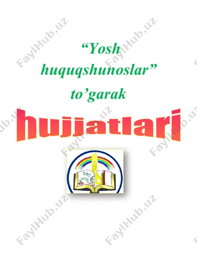 "yosh huquqshunoslar" to'garagi mashg'ulotlari — DOCX