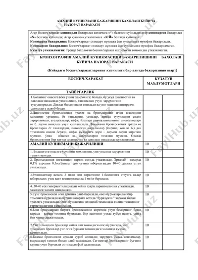 amaliy kunikmanini bajarishni baholash buyicha nazorat varakasi — DOCX