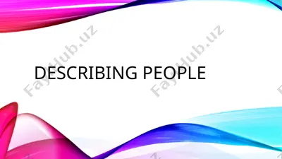 "describing people" — PPTX